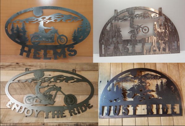 Vintage Metal Motorcycle Signs