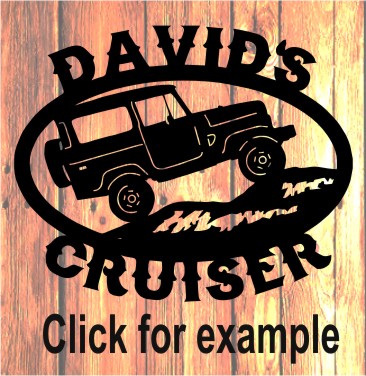 FJ40 LAND CRUISER METAL CUT SIGN