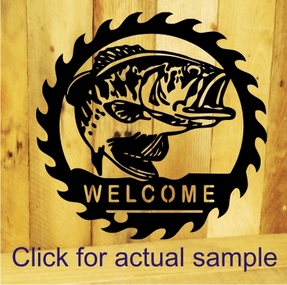 Metal Cut Fishing Sign